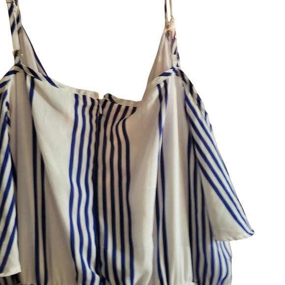 Brand New Ashley Stewart Belted Striped Maxi Dress Size 24 Blue and White - Picture 8 of 14